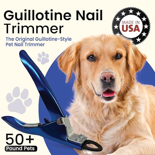 Resco Candy Series Dog Nail Clippers for Large Dogs – USA-Made Professional Guillotine Pet Nail Trimmer with Replaceable Blade System - color: Candy Blue, size: Large