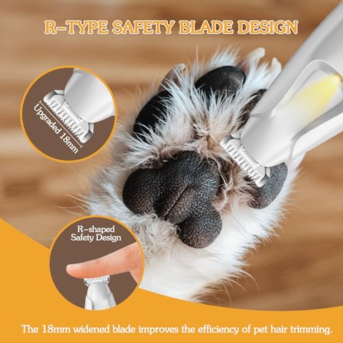 OneNine Pet Hair Trimmer for Paws – Cat Hair Trimmer & Hair Trimmer for Dogs, Cordless Rechargeable Electric Grooming Clippers for Small Medium Large Pets