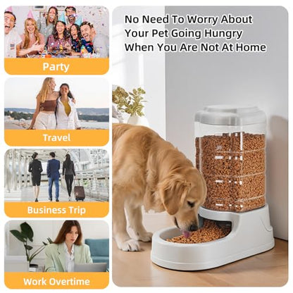 Kenond 9.5L Gravity Large Dog Feeder, Automatic Dog Food Dispenser, Suitable for Indoor/Outdoor - color: 2.5 Gallon dog feeder