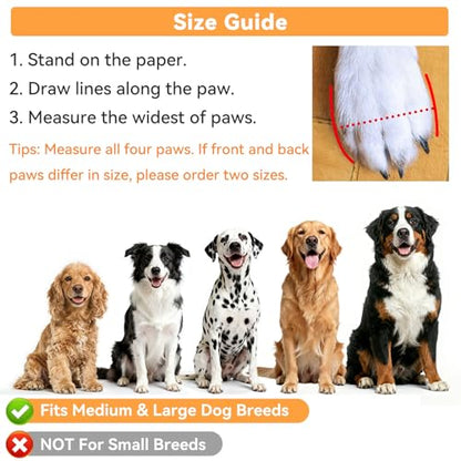 Dimicoo Dog Shoes,Waterproof Dog Boots for Winter,Anti-Slip Dog Snow Booties for Large Small Medium Dogs,Reflective Paw Protectors for Outdoor Walking Hiking - size: 6# (Insole Width 2.6″)for 52~68lbs