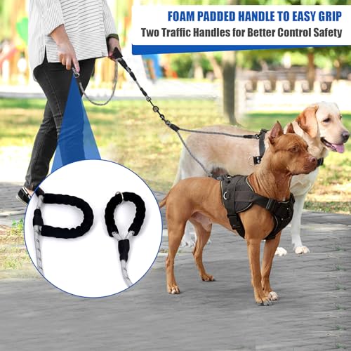 Exceptional 360 Anti-Tangle & No Pull Dog Leash - Four Handle & Reflective for Safety & Convenience - Small & Medium Dogs (Grey, 4 Way) - color: Gray, size: 4 Way