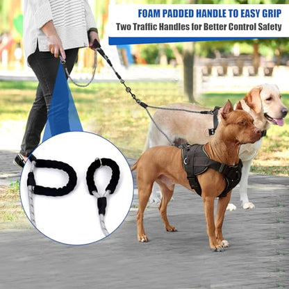 Exceptional 360 Anti-Tangle & No Pull Dog Leash - Four Handle & Reflective for Safety & Convenience - Small & Medium Dogs (Grey, 4 Way) - color: Gray, size: 4 Way