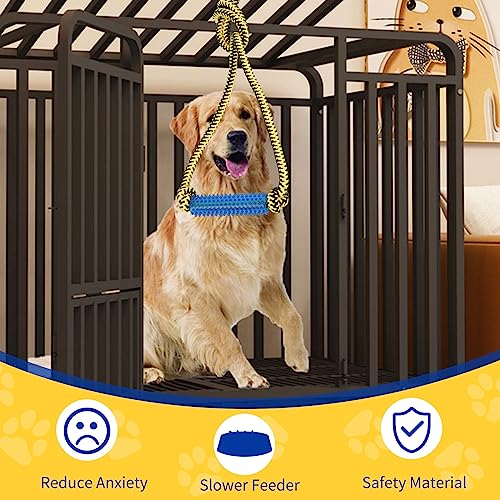 Interactive Dog Toys, Crate Training Aids for Puppies, Puppy Teething Toys,Peanut Butter Dog Food Treat Dispenser Toys (Purple) - color: Purple