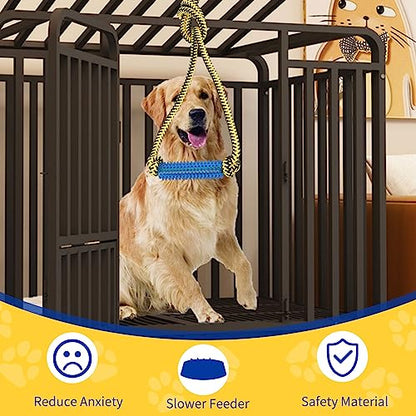Interactive Dog Toys, Crate Training Aids for Puppies, Puppy Teething Toys,Peanut Butter Dog Food Treat Dispenser Toys (Purple) - color: Purple