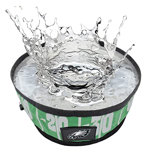 Pets First NFL Collapsible Pet Bowl - color: Philadelphia Eagles, style: 1 Pack