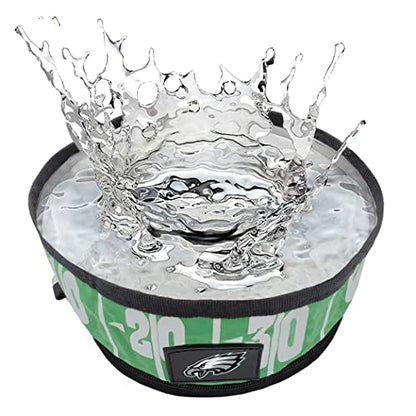 Pets First NFL Collapsible Pet Bowl - color: Philadelphia Eagles, style: 1 Pack