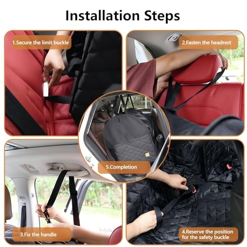 Soft Sided Collapsible Dog Crate for Car - XL Portable | Collapsible dog car crate folds small Secure straps for back seat, SUV & trucks. Portable for multiple dogs, area restriction