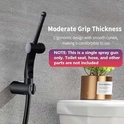 BARROCK Bathroom Hand Held Bidet Sprayer for Toilet Handheld Shattaf Spray Head Attachment Replacement, Adjustable Water Pressure for Feminine, Pets and Baby Diaper Washing, Matte Black - color: Matte Black