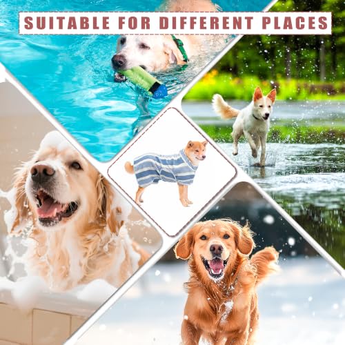 Fast Drying Dog Bathrobe, Super Absorbent Stripes Dogs Towel, Adjustable Warm Keeping Pet Puppy Bath Supplies (Blue, S) - color: Blue, size: S