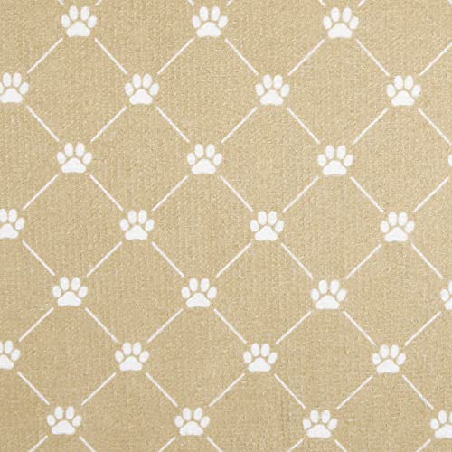 Bone Dry Machine Washable, Ultra Absorbent Pet Mat, 10x18, Taupe Trellis Print - color: Taupe Trellis Print, size: 10"L x 18"W