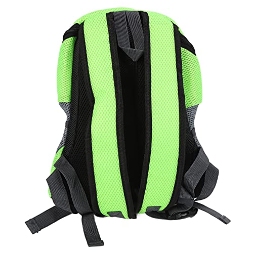 Pet Knapsack Backpack, Dog Carrying Bag with Ventilation Window, Spacious Oxford Cloth Pet Carrier for Small Dogs, Adjustable Padded Straps and Removable Cushion (Green) - color: Green