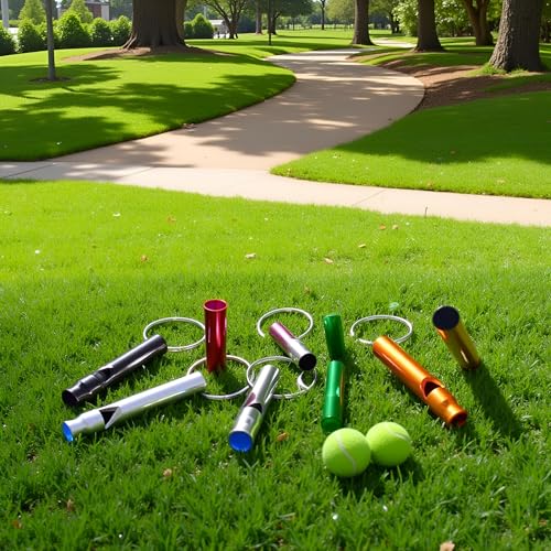 6 Pcs Colorful Metal Ultrasonic Dog Training Whistles, Dog Whistles That Makes Dogs Stop Barking, Dog Whistles That Makes Dogs Come to You, Professional Recall Dog Training Whistles, Pet Dog Whistles
