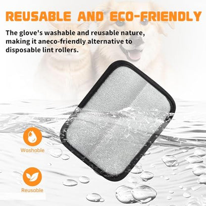 2PCS Pet Hair Removal Gloves Brush, Magic Brush,Upgraded Thickened Electrostatic Reusable Cat Dog Hair Remover Grooming Gloves,Double Sided Washable Static Animal Fur Removal Tool for Couch,Clothes