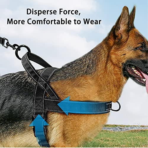 No Pull Dog Harness Black for Small Medium Large Sized Dog, Reflective Escape Proof Adjustable Dog Harnesses with 2 Patch, S - color: Black, size: S-Chest size 18-22''