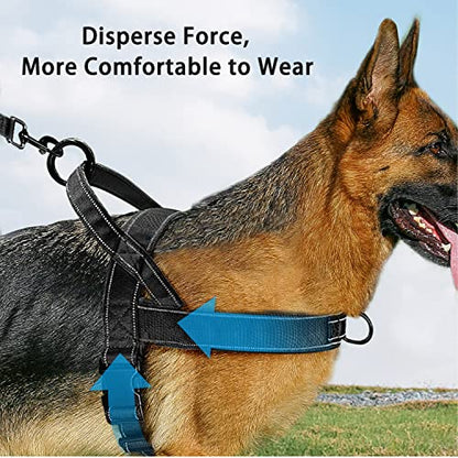 No Pull Dog Harness Black for Small Medium Large Sized Dog, Reflective Escape Proof Adjustable Dog Harnesses with 2 Patch, S - color: Black, size: S-Chest size 18-22''