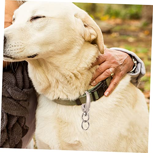 LIOOBO 1set Dog Buckle Ring Id Tag Clips for Dogs and Cats Clip Holders for Pet Collars