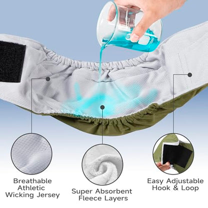 Male Dogs Diapers, Washable Reusable High Absorbing Boy Belly Bands Doggy Wraps Panties Doggie Puppy Pooping Potty Training Incontinence Marking X-Large(5 Pack) - color: Plain, size: X-Large (22"-27")
