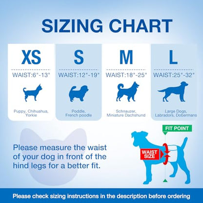 Dono Dog Diapers Male Disposable Male Dog Wraps 60ct Doggie Diapers Wetness Indicator Leak-Proof Dog Belly Wraps, Rapid-Dry Gel Technology Puppy Diapers for Excitable Urination Incontinence, Medium - size: Medium