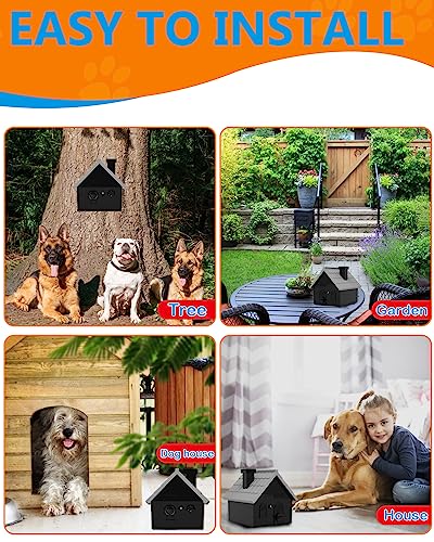 Dog Barking Control Devices, Anti Barking Device Ultrasonic Dog Barking Deterrent with 4 Modes, Stop Barking Dog Devices Up to 50 Ft Range, 2 in 1 Weatherproof Bark Control Device Outdoor Indoor | Multi-distance Intelligent Detection，Correct Bad Behaviors