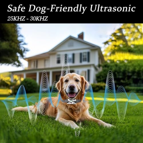 Htcuto Wireless Dog Fence & Training Collar for 2 Dogs, 3500ft Boundary, 4 Modes-Ultrasonic/Beep/Vibration/Static, 6100FT Remote, IPX7 Waterproof, 185-Day Standby, Electric Perimeter for Outdoor-GT1
