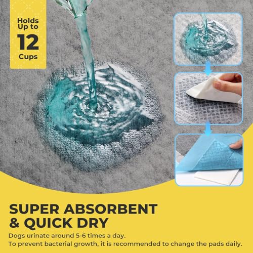 Dog Pee Pads: Super Absorbent & Leak-Proof Puppy Pads - Charcoal Thicken Disposable Dog Training Pads Potty Pads for Dogs - Pee Pads for Doggie Cats Rabbits Quick Dry 35''x24''- (40 Count)