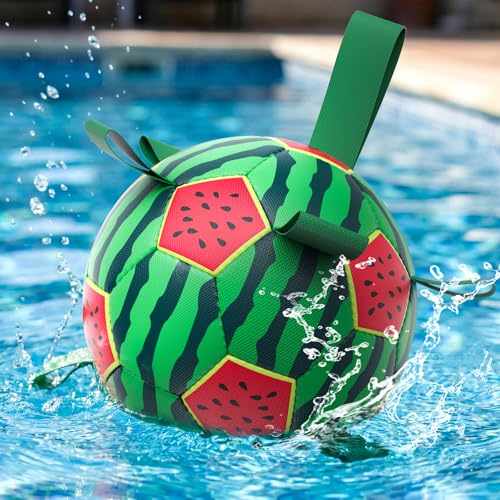 QDAN Dog Water Toys, Pool Toys for Dogs Swimming Beach Fun, Watermelon Ball for Summer Outdoor Games (7 inch) - color: Water Ball, size: Large Size 3
