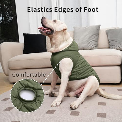 Vecomfy Fleece Lining Extra Warm Dog Hoodie in Winter,Small Dog Jacket Puppy Coats with Hooded Green XS - color: Green, size: X-Small (Pack of 1)