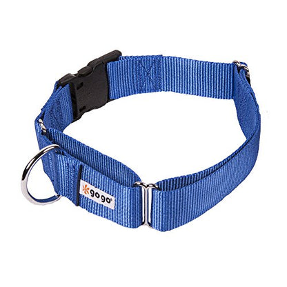 GOGO Pet Products Martingale Gentle Training Collar, X-Large, Blue - color: Blue, size: Xlarge (1 1/2" web width)