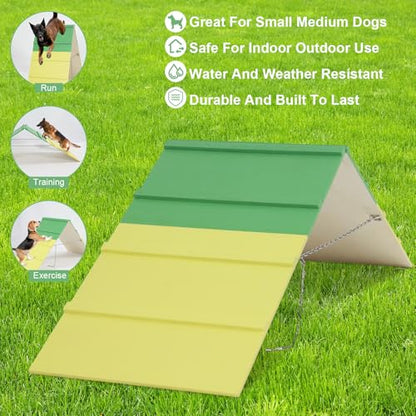 Dogs Agility A-Frame 74.8 x 18.9 Inch Dog Agility Equipment A-Frame Agility Training Equipment Dog Non-Slip Agility Course Equipment for Dogs Jumping Outdoor Dog Pet Ramp Climbing Playground - style: A-Frame