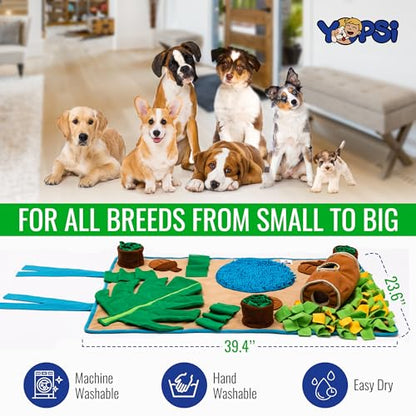 Snuffle Mat for Dogs Large Breed 39.4''x23.6''- Interactive Dog Toys for Boredom - Sniff mat - Mental Stimulation - Enrichment Toys