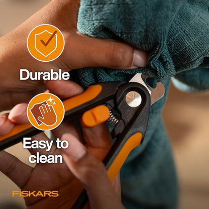 Fiskars Pet Large Nail Clippers, Cat and Dog Nail Trimmers for Grooming, Pet Supplies with Semi-Circular Blade & SoftGrip Handle with Safety Lock, 5.75”, Orange/Black - size: Large