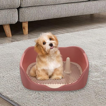 Dog Toilet, Mesh Grids Pet Training Toilet, Indoor Indoor Potty Tray, Cleaning Tool Mesh Grids Toilet, Red Large - color: Red Large