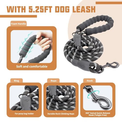 AUROTH Dog Harness and Leash Set, Soft Padded Service Vest Harness with 5.25FT Dog Leash, Easy On Pet Vest, Adjustable Reflective No Pull Dog Harnes Medium Sized, Easy Walking and Training - color: Turmeric, size: Medium