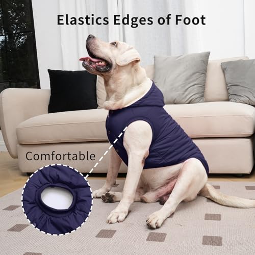 Vecomfy Fleece Lining Extra Warm Dog Hoodie in Winter,Small Dog Jacket Puppy Coats with Hooded,Blue XS - color: Blue, size: X-Small (Pack of 1)