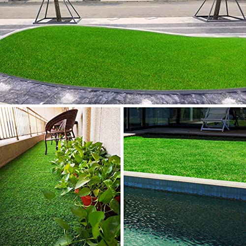 FREADEM Artificial Grass Turf for Pet Dogs 3' x 5', Fake Grass Lawn with Drain Holes, Indoor Outdoor Synthetic Grass Mat for Garden Gym Patio Balcony Playground Backyard, Height 0.8 Inch - size: 3' x 5'