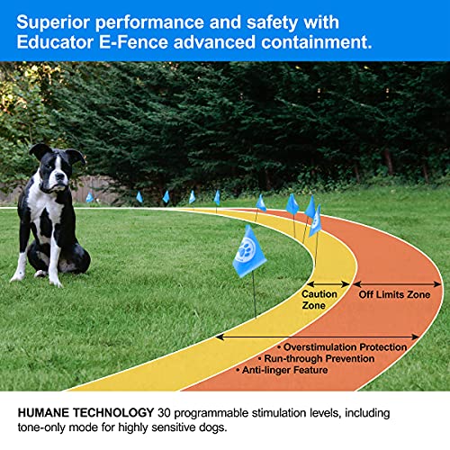 Educator PF-1000 E-Fence Underground Fence Containment System for Dogs Installed by You Kit (Boundary Kit and Wire Sold Separately) - size: Boundary Kit Sold Separately