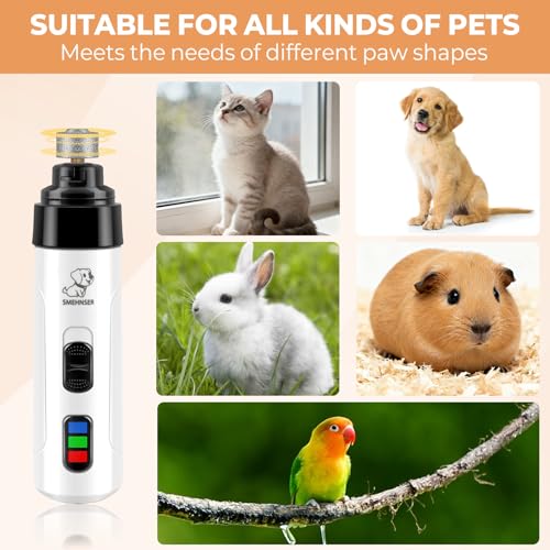 Pet Paw Trimmer and Nail Grinder for Dogs & Cats, 5-in-1 Rechargeable Detail Grooming Tool for Paw Pads, Face, Ears and Nail Smoothing, Low-Noise 3-Speed Design
