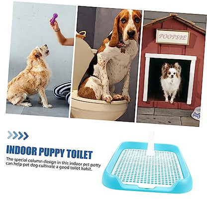 Healifty Indoor Dog Toilet Tray with Slip Mesh and Column Design for Puppy Training Household Pet Potty for Small to Dogs Easy