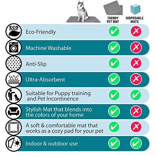 Washable Pee Pads for Dogs XXL (2 Pack), Reusable Puppy Training Pads, Ultra Absorbent & Waterproof Pet Mat for Senior Dogs, Non-Slip, Floor & Furniture Protector (36"x48") by Trendy Den Creations