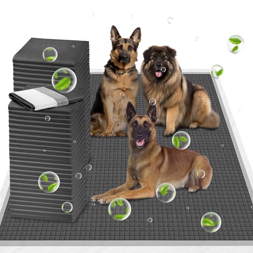 Extra Large 54"x37" 35 Pcs Odor-Control Super Absorbency Charcoal Pee Pads for Dogs,Leak-Proof Pet Training Pee Pads,Thicken Disposable Potty Pads Puppy Training Pads for Cats Rabbits
