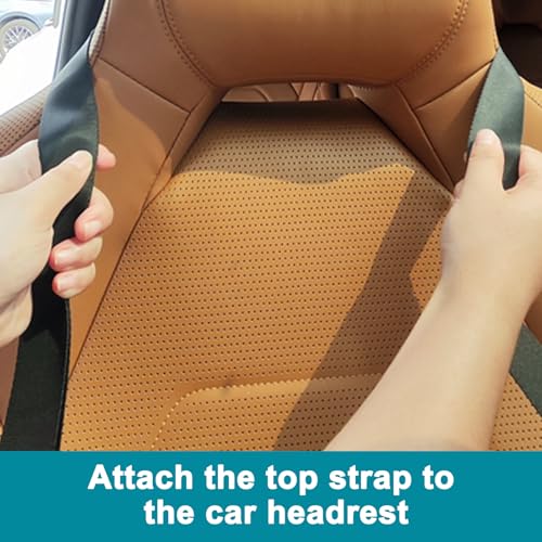 Vivifying Adjustable Replacement Dog Car Seat Belt, 26-46.5 Inches Nylon Headrest Strap with Zinc Alloy Buckle, Universal Dog Car Seat Accessory & Replacement Strap (Black)