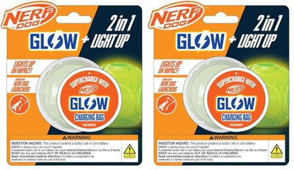 Nerf 2.5in TPR Lightning LED Glow Ball - No Color (Pack of 2) - size: One-Size-for-Most (Pack of 2)