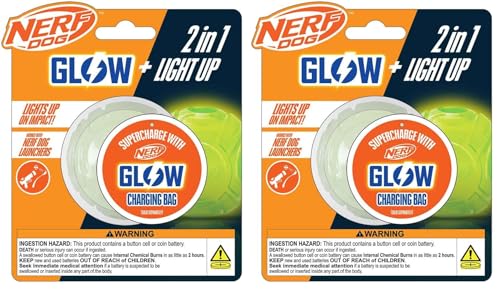Nerf 2.5in TPR Lightning LED Glow Ball - No Color (Pack of 2) - size: One-Size-for-Most (Pack of 2)