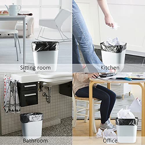1.2 Gallon 160 Counts Small Trash Bags Garbage Bags, Bathroom Trash Can Bin Liners, Small Plastic Bags for home office kitchen, fit 5-6 Liter, 0.8-1.6 and 1-1.5 Gal, Black - size: 1 Count (Pack of 160)