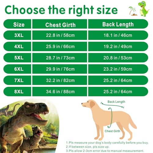 Idepet Large Dogs Halloween Dinosaur Costume Jacket Pet Dog Warm Fleece Winter Clothing Outfits Funny Apperal Golden Retriever Pitbull Clothes Hoodie (3XL) - size: 3XL
