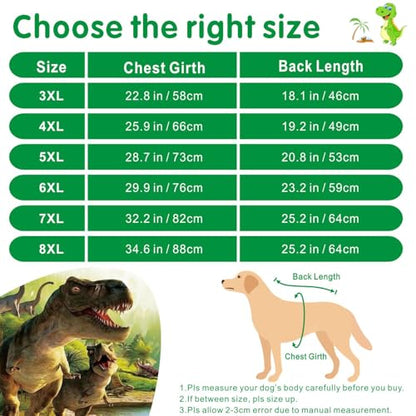 Idepet Large Dogs Halloween Dinosaur Costume Jacket Pet Dog Warm Fleece Winter Clothing Outfits Funny Apperal Golden Retriever Pitbull Clothes Hoodie (5XL) - size: 5XL