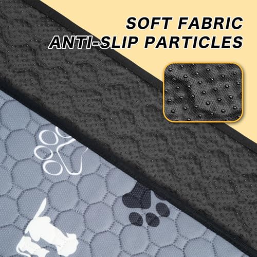 Washable Pee Pads for Dogs, 2 Pack Reusable Puppy Pads, Waterproof Pet Pee Pads for Dog Potty Training, Extra Large Dog Pee Pads for Crate, Playpen, and Whelping, Durable and Absorbent, Grey 32"x52"