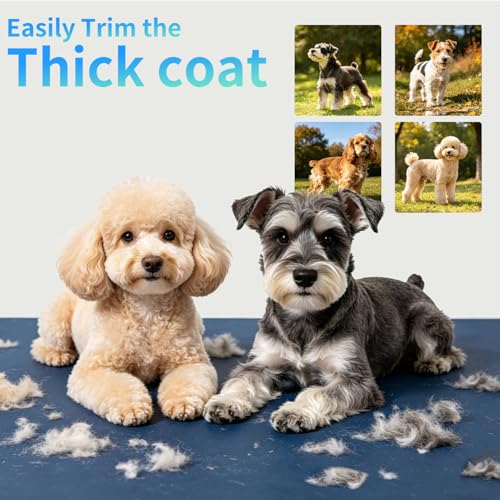 Cordless Dog Clippers, Low Noise Electric Pet Grooming Kit, Quiet Hair Trimmer Shaver Set for Dogs, Cats and Furry Pets