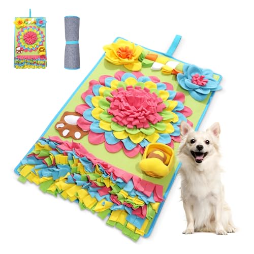 Snuffle Mat for Dogs -30.7 * 18.9inch Pet Treats Feeding Mat, Interactive Dog Puzzle Toy for Boredom, Dog Feeding Mats for Slow Feed, Relieve Anxiety, Encourages Natural Foraging Skills - size: 30.7*18.9in