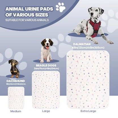 2'Pcs Washable Pee Pads, Reusable Puppy Pet Training Pads, Waterproof Dog Crate, Whelping Pad, Non-Slip Protects Against Urine Leakage Pinkishwhite Large - color: Pinkishwhite, size: Large